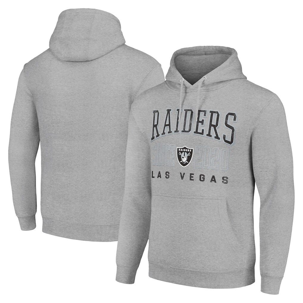 Men 2026 NFL Oakland Raiders grey Hoodie hooded style 02